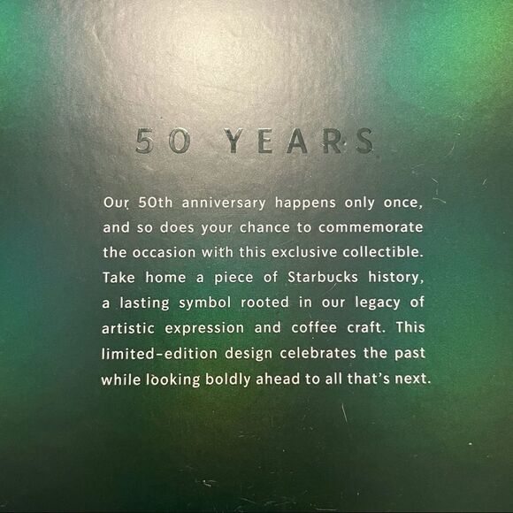 NWT Starbucks 50th Anniversary 12 oz. Mermaid Tumbler - Picture 3 of 4
